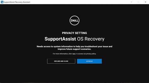 dell support assistant os recovery